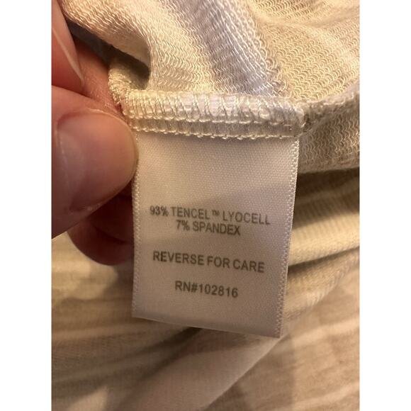 Garnet Hill Tank Top Sleeveless Tunic Tencel Mock Neck Slit Modern Shirt XS - Picture 9 of 12